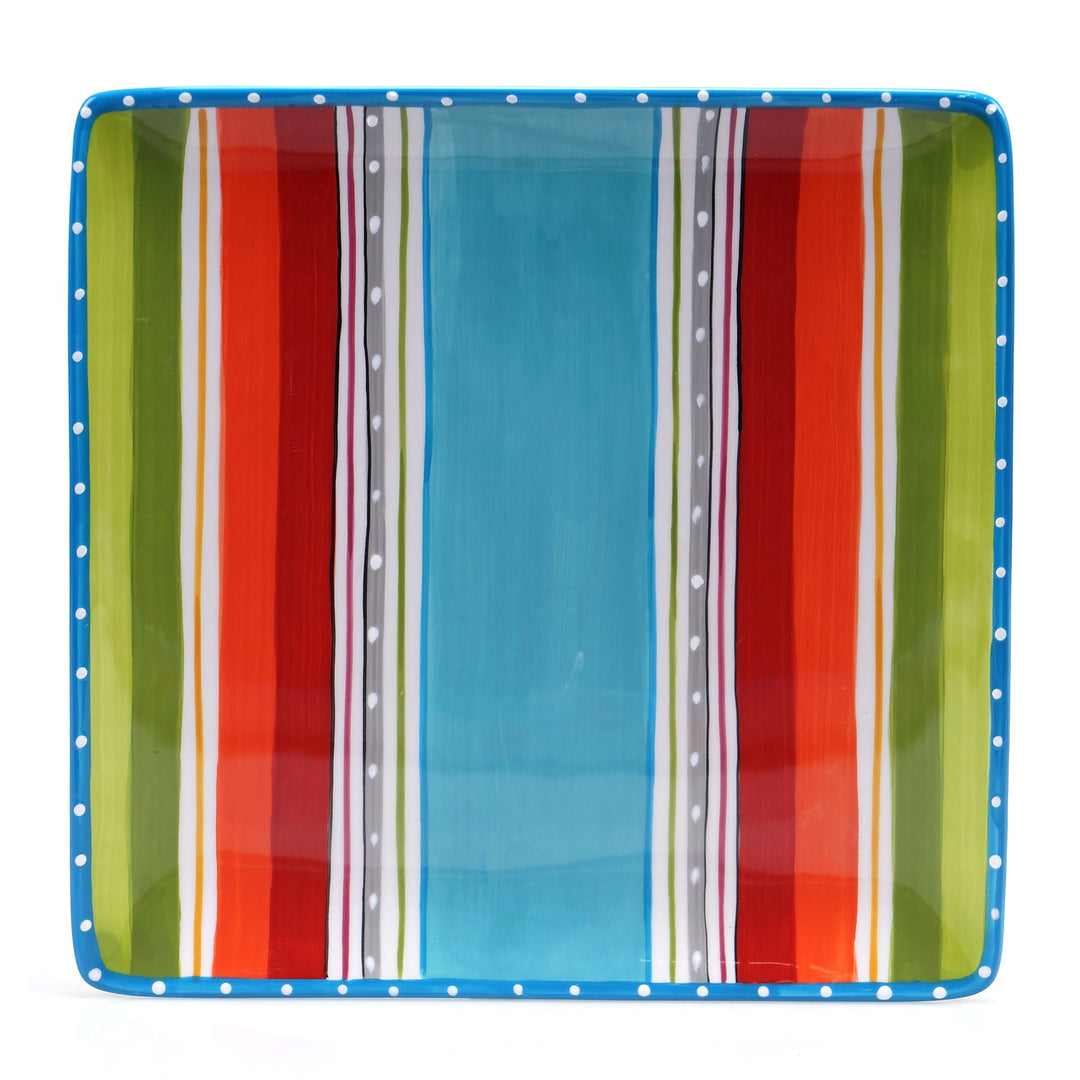 Certified International Mariachi Square Platter 12.5" Multicolor