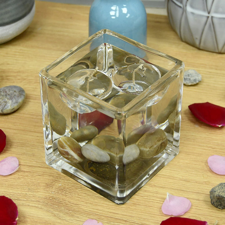 Zest Candle 12-Piece Floating Candles 1.75-Inch Clear Gel