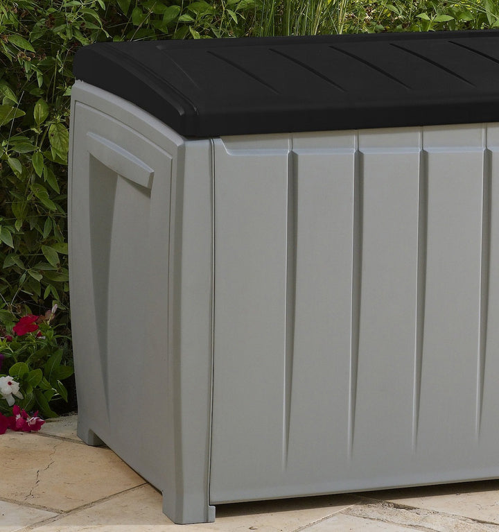 Keter Novel Plastic Deck Storage Container Box Outdoor Patio Garden Furniture 90 - Diamond Home USA