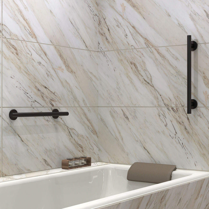 Gb2023-16mb Infinity Designer Grab Bar 1.25 Dia X 16 in Matte Black Metal - Diamond Home USA