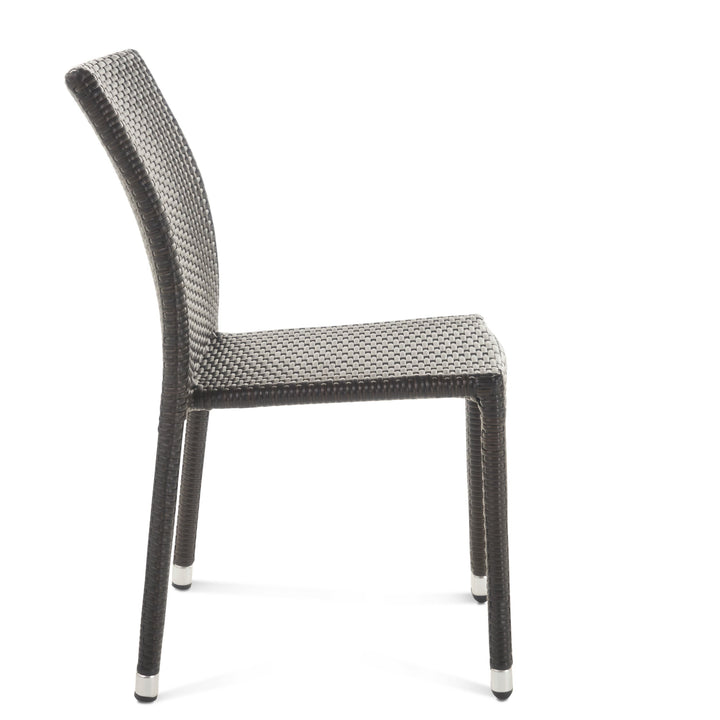 Christopher Knight Home Dover Outdoor Wicker Armless Stacking Chairs with Brown - Diamond Home USA