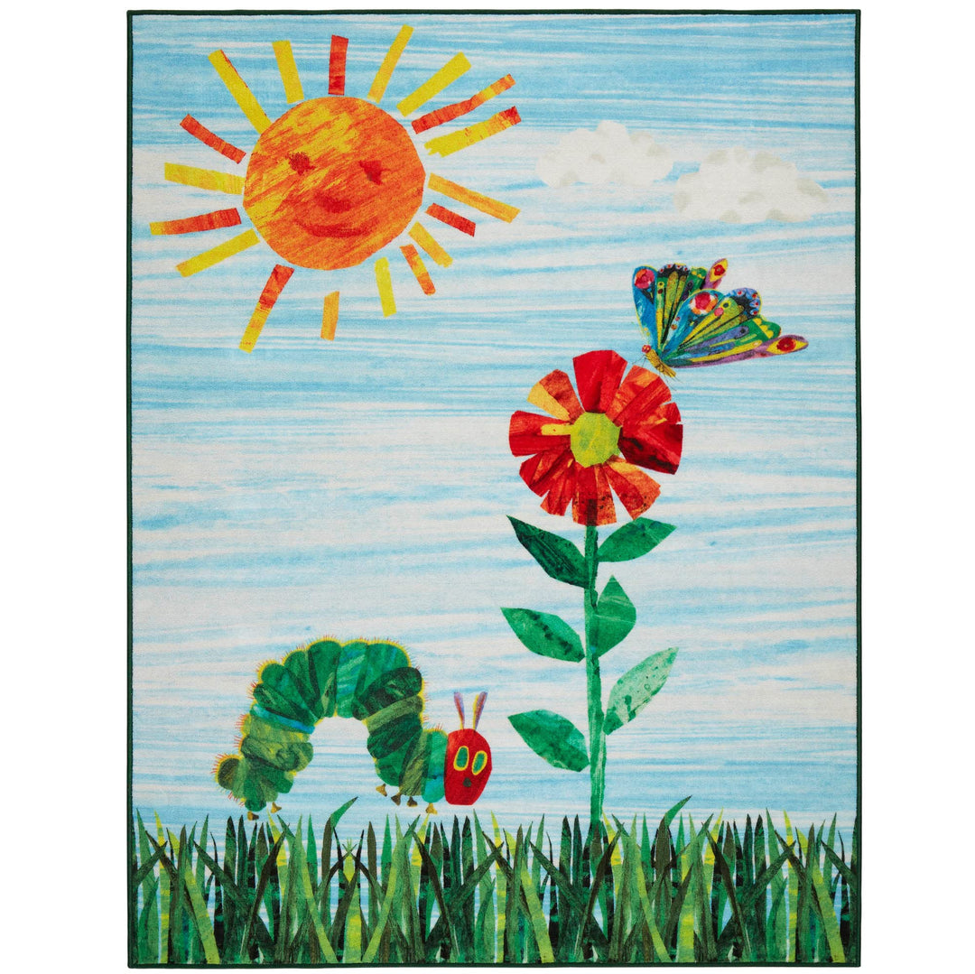 Eric Carle "The Very Hungry Caterpillar Elementary Sun Scene Kids Machine 6'6"x9'5"