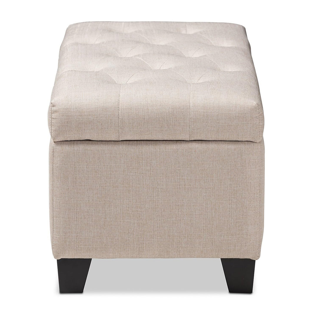 Baxton Studio Michaela Modern and Contemporary Beige Fabric Upholstered - Diamond Home USA