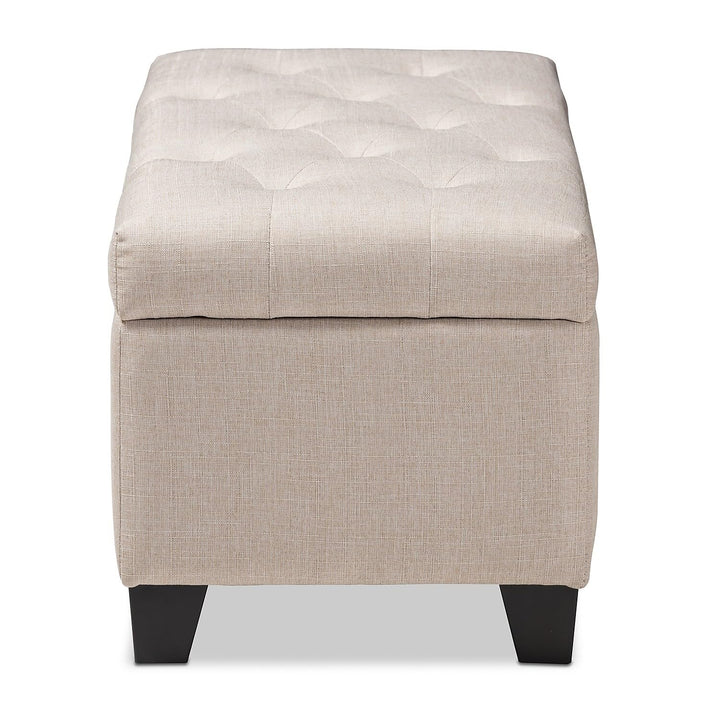 Baxton Studio Michaela Modern and Contemporary Beige Fabric Upholstered - Diamond Home USA