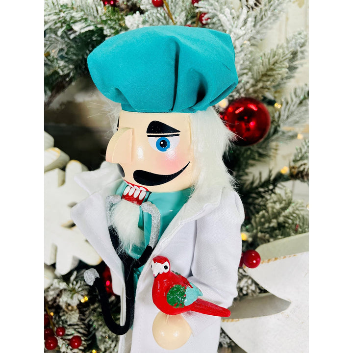 Santa's Workshop 14" Veterinarian Nutcracker 14 Multi Color Wood - Diamond Home USA