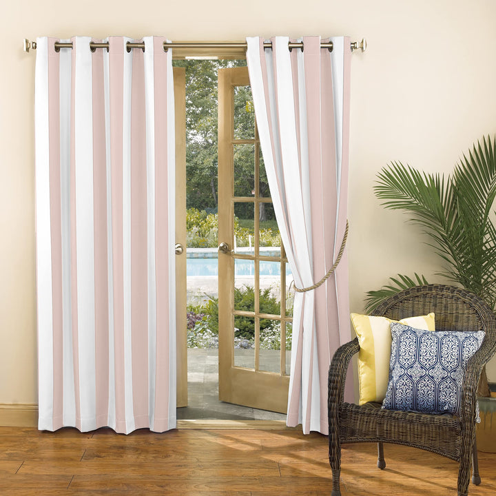 Sun Zero Valencia Cabana Stripe Indoor/ Outdoor Curtain Panel