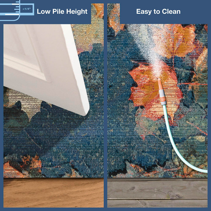 Liora Manne Marina Low Profile Durable Indoor/Outdoor Woven Rug- Fall in Love - Diamond Home USA