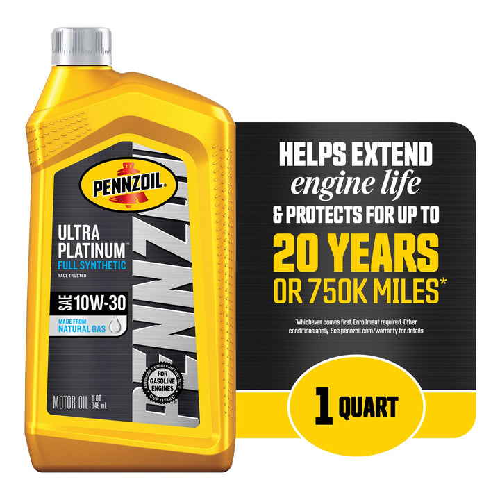Pennzoil Ultra Platinum Full Synthetic 10W-30 Motor Oil (1-Quart Single Pack) - Diamond Home USA