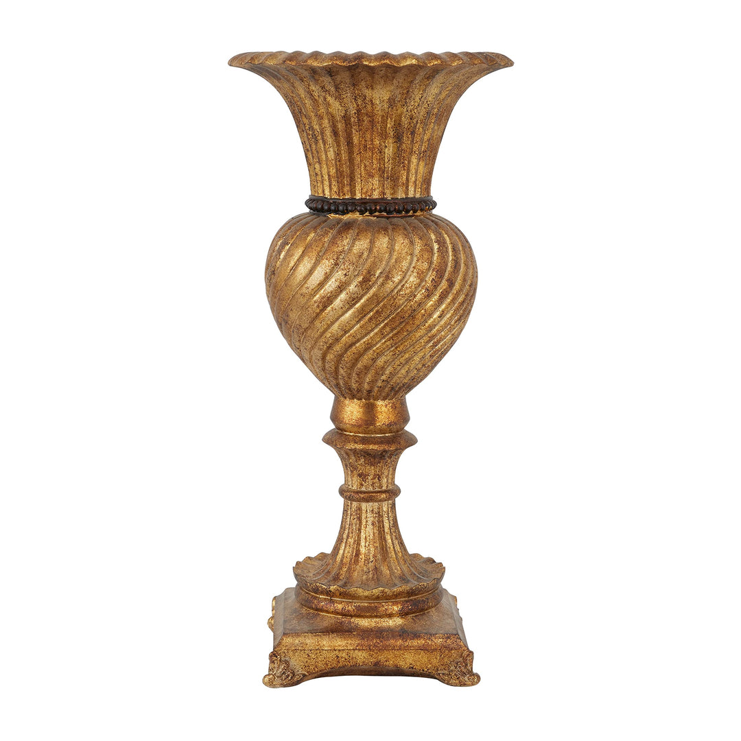 Gold Polystone Traditional Vase Polyresin - Diamond Home USA