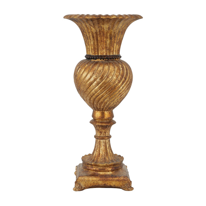 Gold Polystone Traditional Vase Polyresin - Diamond Home USA