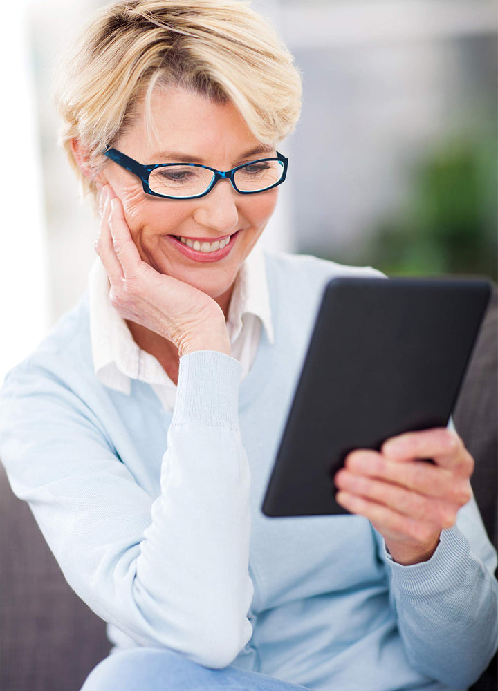 Boost Eyewear 6 Pack Reading Glasses Modern Fashion Frames for Women and Men - Diamond Home USA