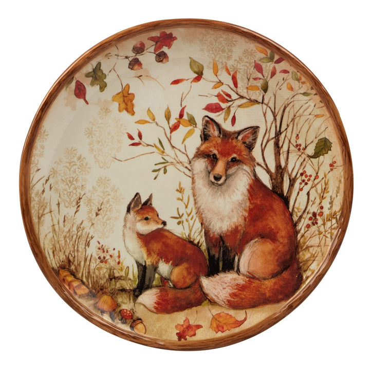 Pine Forest 10.5-inch Dinner Plates Set Of 4 Beige Brown Multi Color Animal - Diamond Home USA