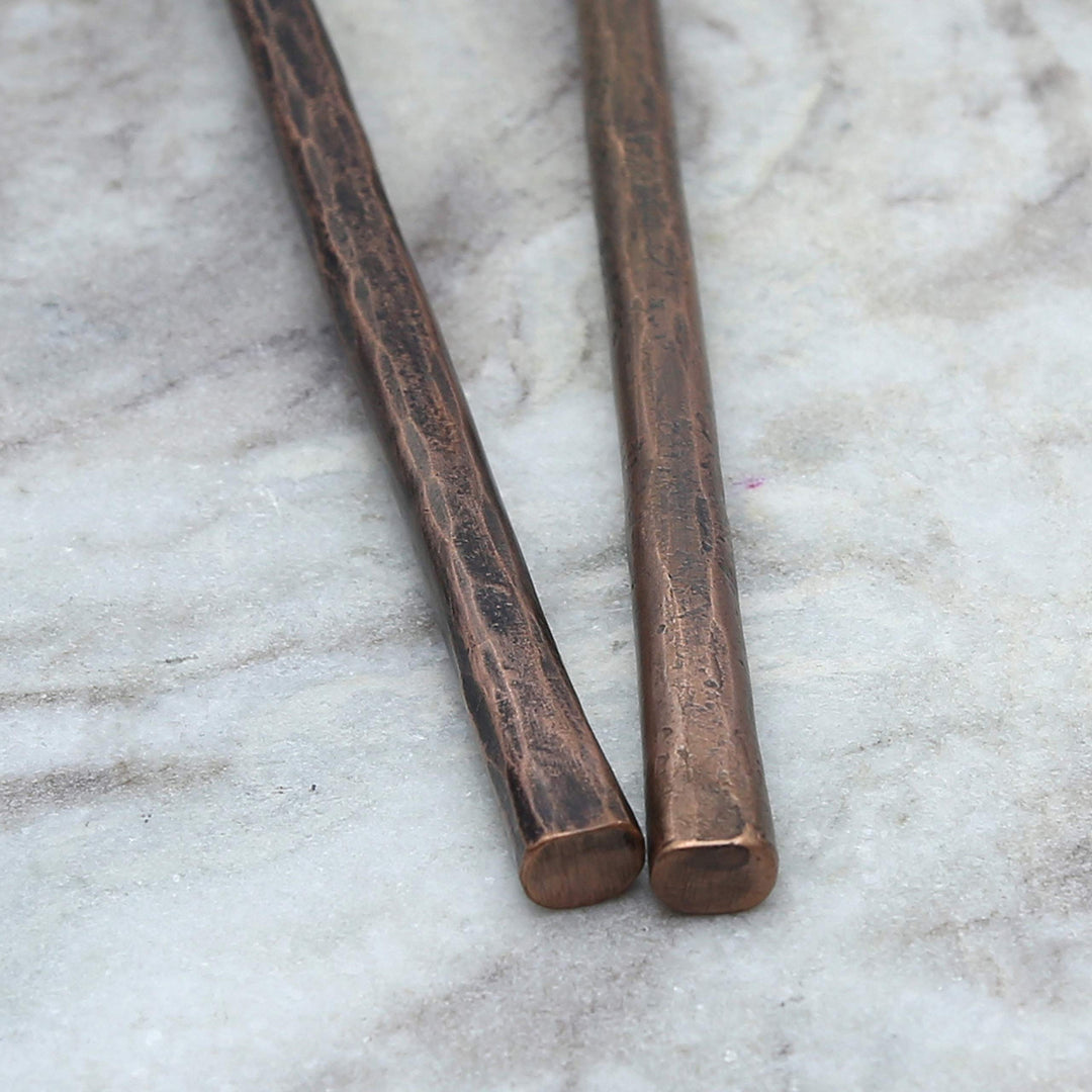 Copper Antique Design Salad Serving 2 Pcs. Set Bronze Stainless Steel Piece - Diamond Home USA