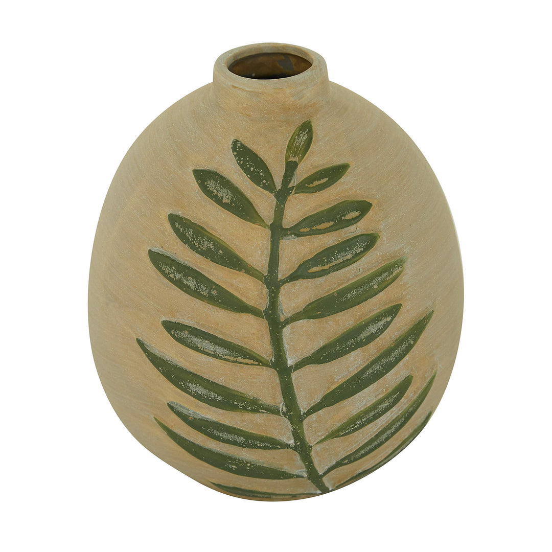 Tan Ceramic Natural Vase 10 X 7 10round Traditional - Diamond Home USA