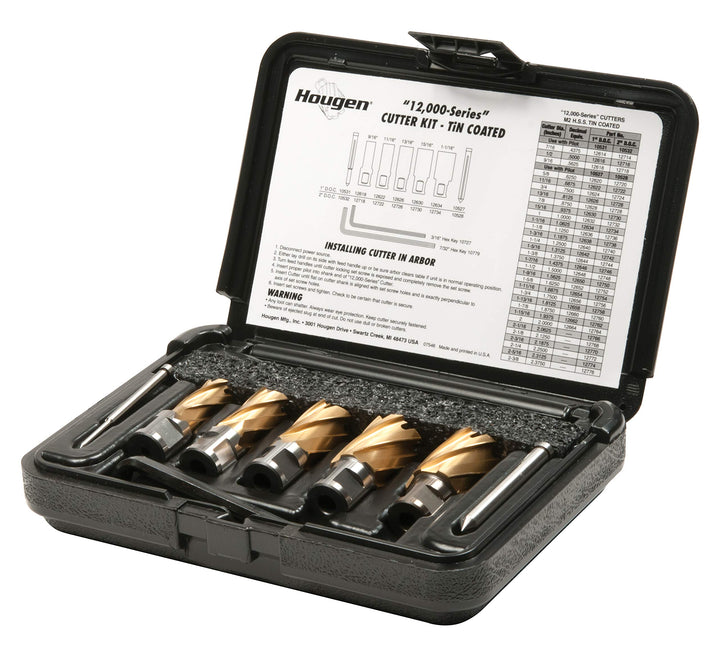 Hougen 260 "2 000-Series" Annular Cutter Kit 9/6 /6 3/6 5/6 -/6"