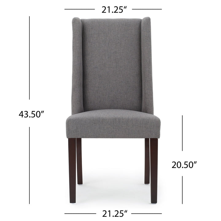 Christopher Knight Home Rory Fabric Dining Chairs 2-Pcs Set Dark Grey - Diamond Home USA