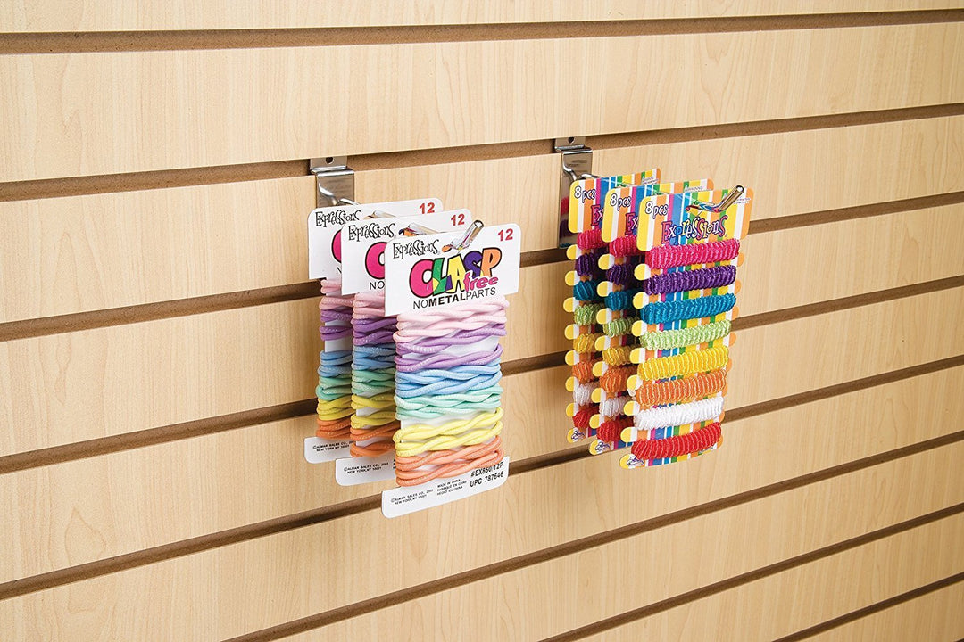 Econoco 6” Slatwall Deluxe Hooks Slatwall hooks Display Hooks For Panel White - Diamond Home USA