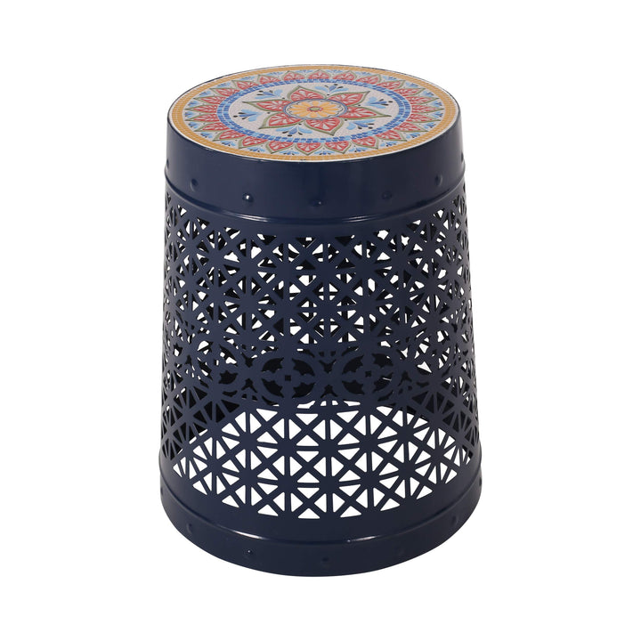 Christopher Knight Home Howard Indoor Lace Cut Side Table with Tile Top Dark - Diamond Home USA