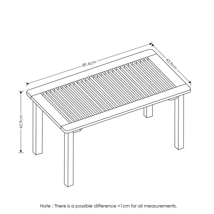 Furinno FG16504 Tioman Hardwood Patio Furniture Outdoor Coffee Table in Teak Oil - Diamond Home USA