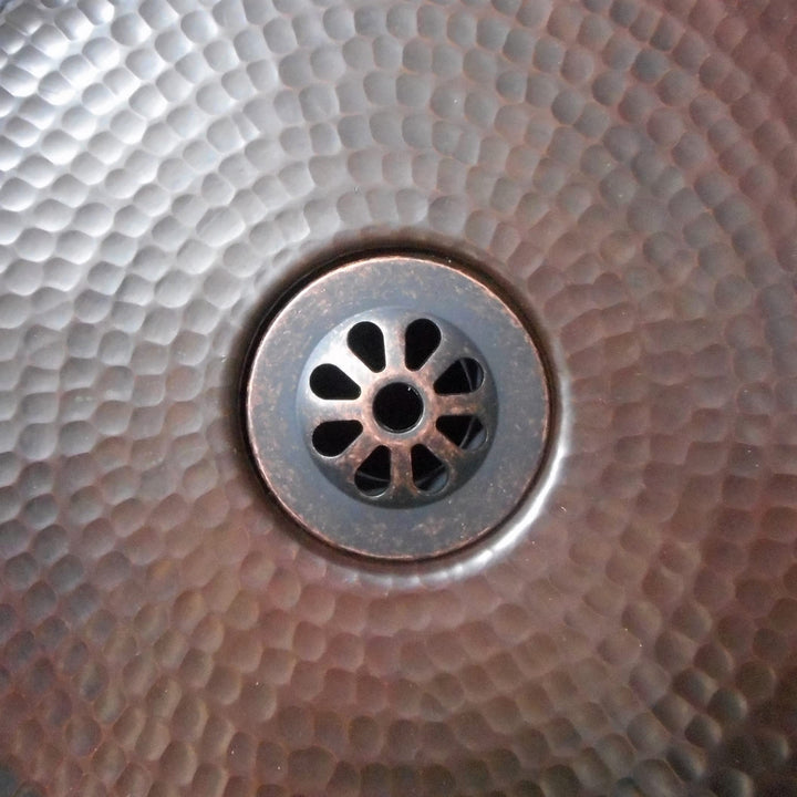 K-Musculo SimplyCopper 1-1/2" Aged Copper Daisy Drain for Bath Sinks Non-Over - Diamond Home USA