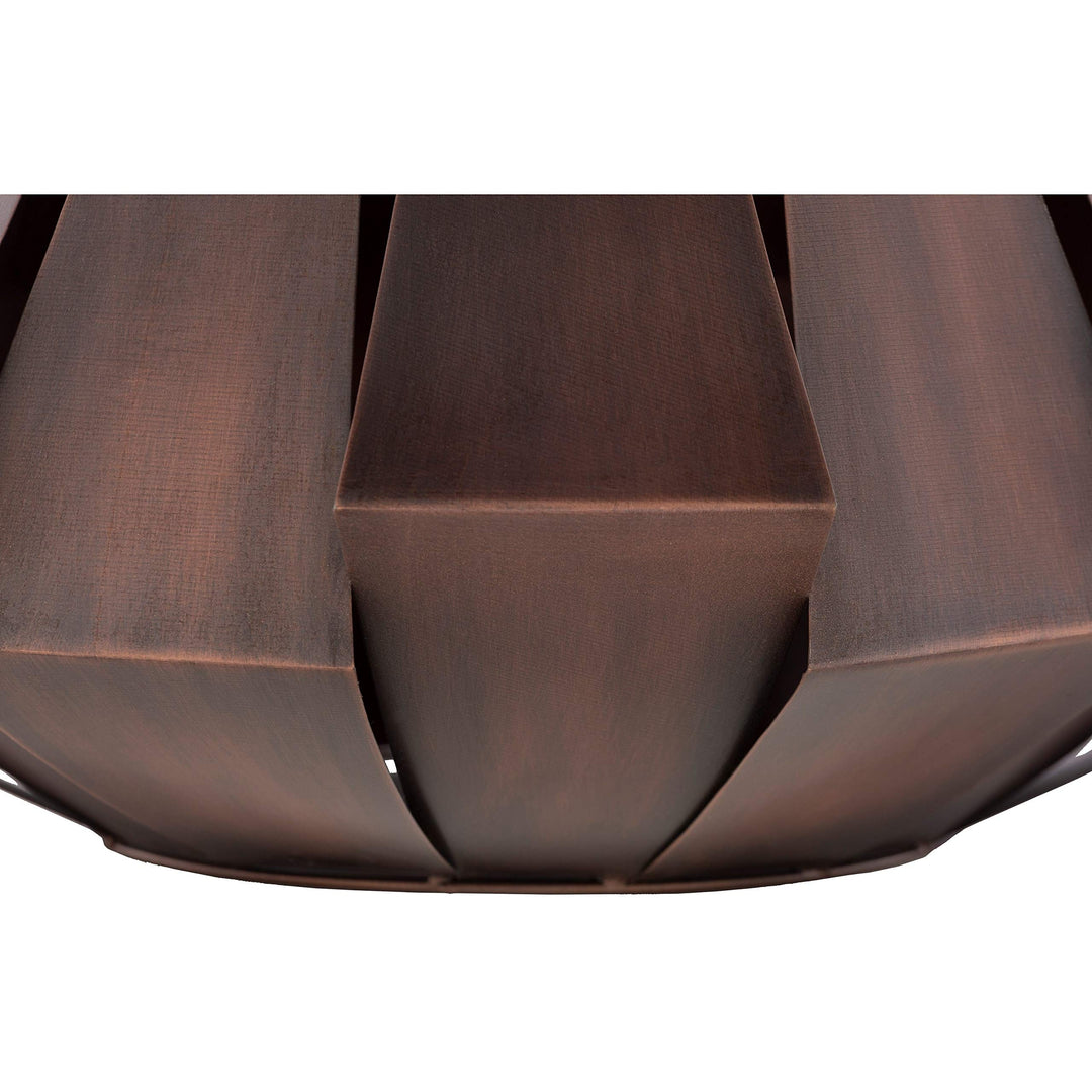 Mid-Century Mod Metal Orb 1-Light Pendant - 15.5" X 14" Brown Mid-Century Modern - Diamond Home USA