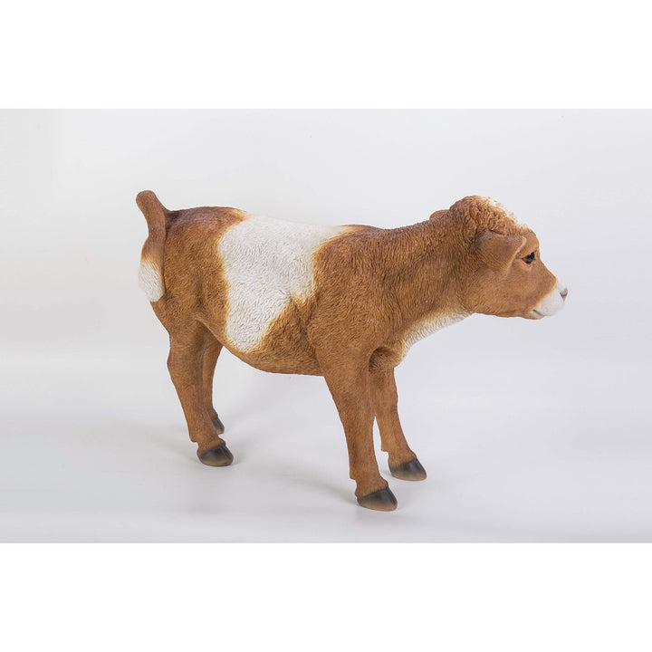 Brown Standing Cow Statue Polyresin - Diamond Home USA