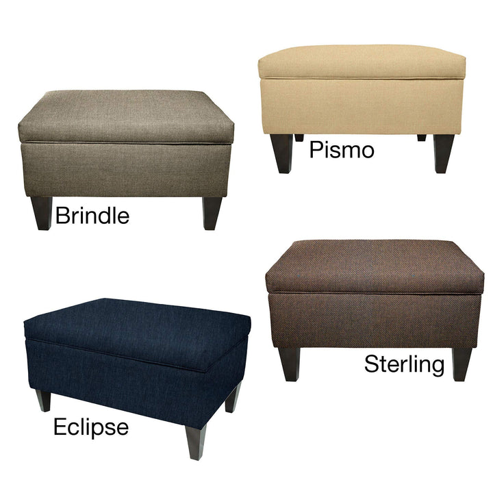 MJL Furniture Brooklyn wson-7 Upholstered Square-Legged Box Storage Ottoman