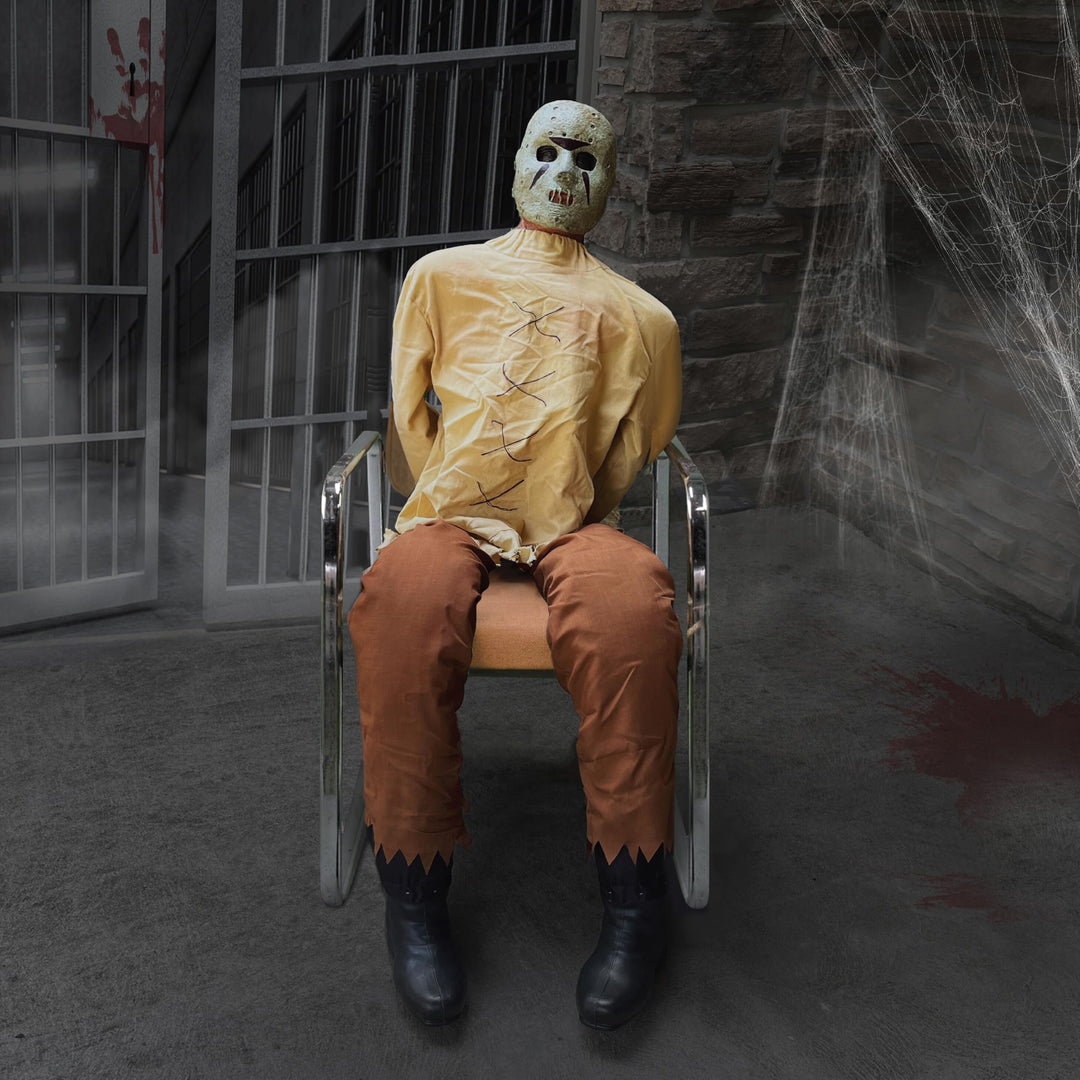 Haunted Hill Farm Motion-Activated Thrashing Prisoner by Tekky Sitting Halloween - Diamond Home USA