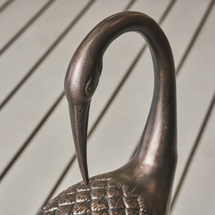 Christopher Knight Home Sunny Outdoor 39 Inch Aluminum Crane Shiny Copper - Diamond Home USA
