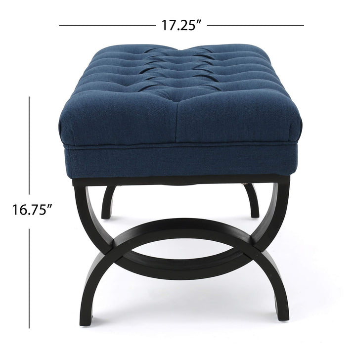 Christopher Knight Home Scarlett Fabric Ottoman Bench Dark