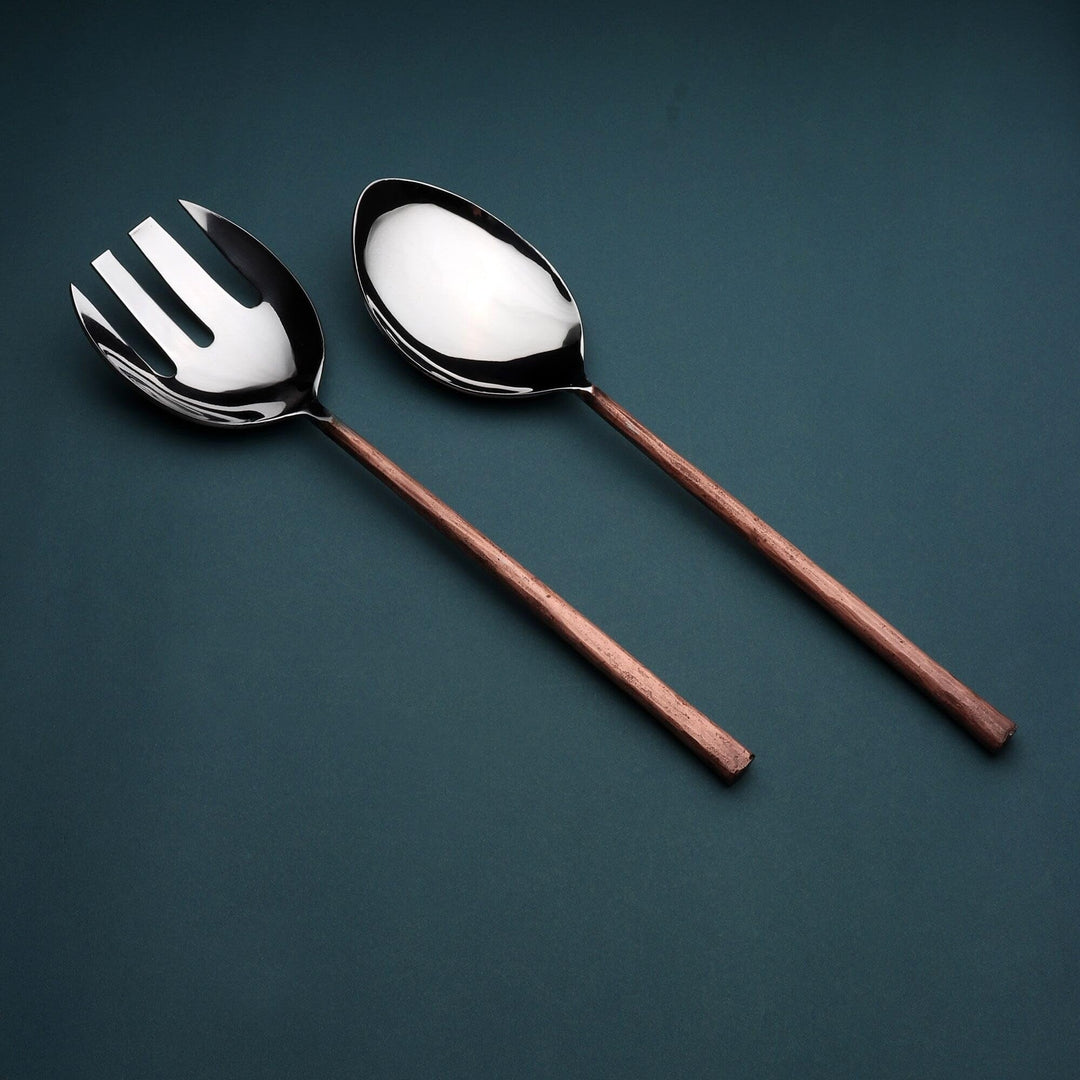 Gemixx INOX Sundance Salad Serving 2 Pc. Set - Diamond Home USA