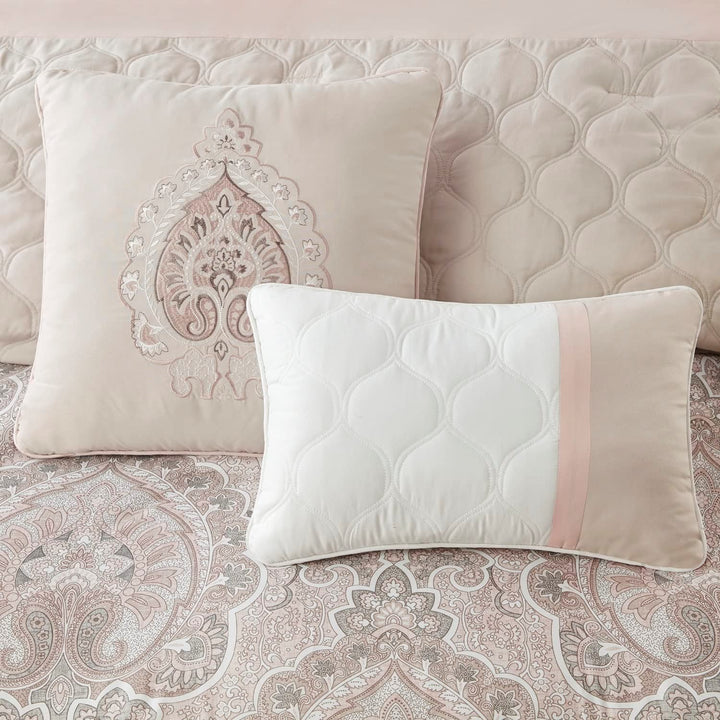 510 DESIGN Luxe Quilted Comforter Set Modern Transitional Design All Season Down