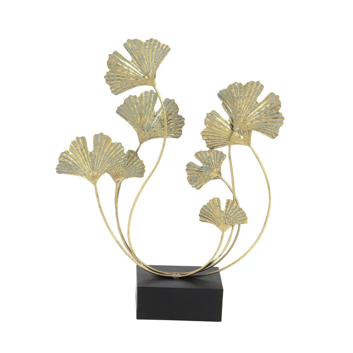 Metal Floral Sculpture Gold - Diamond Home USA