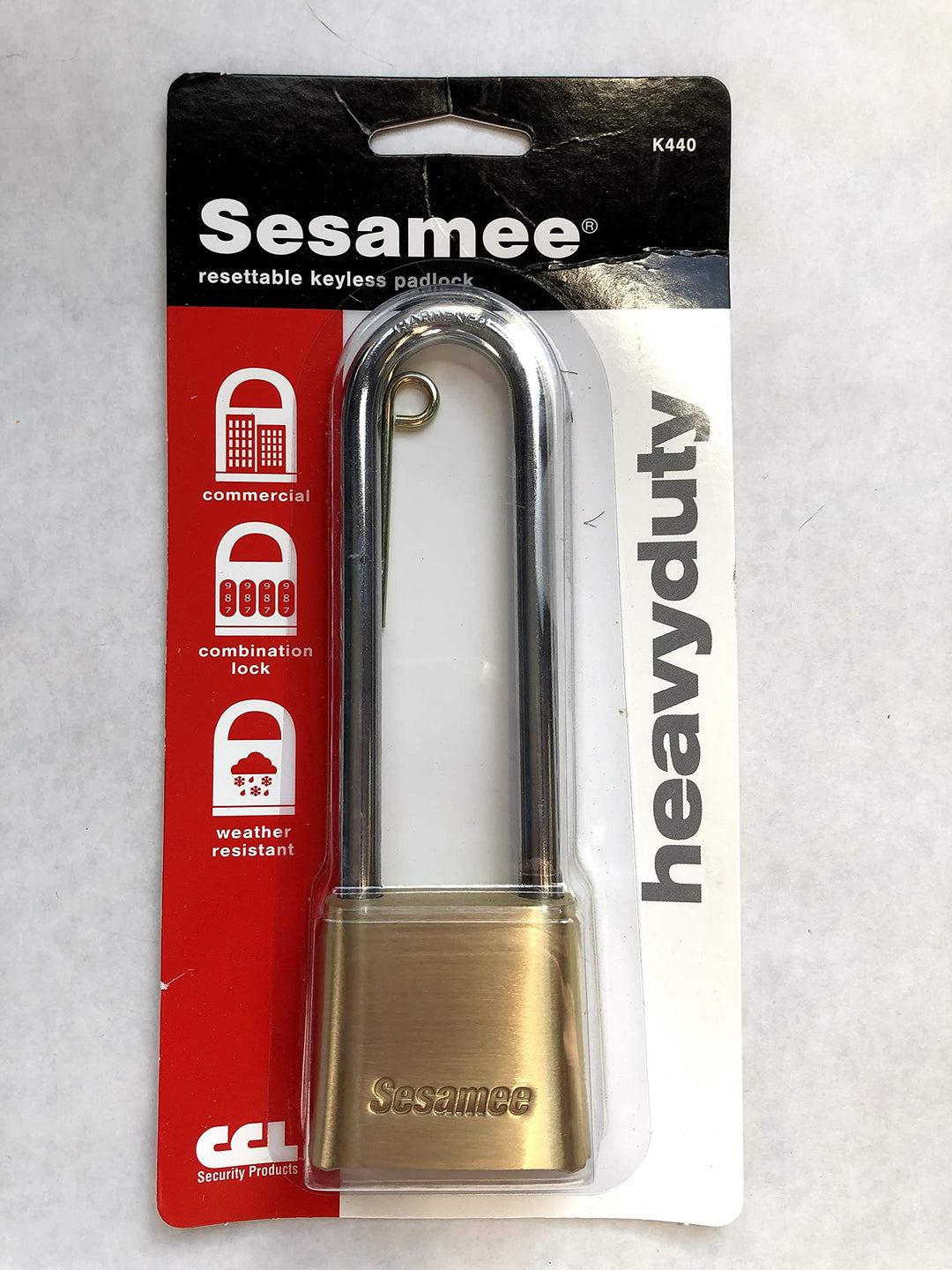 Sesamee K440 4 Dial Bottom Resettable Combination Brass Padlock with 4-Inch - Diamond Home USA