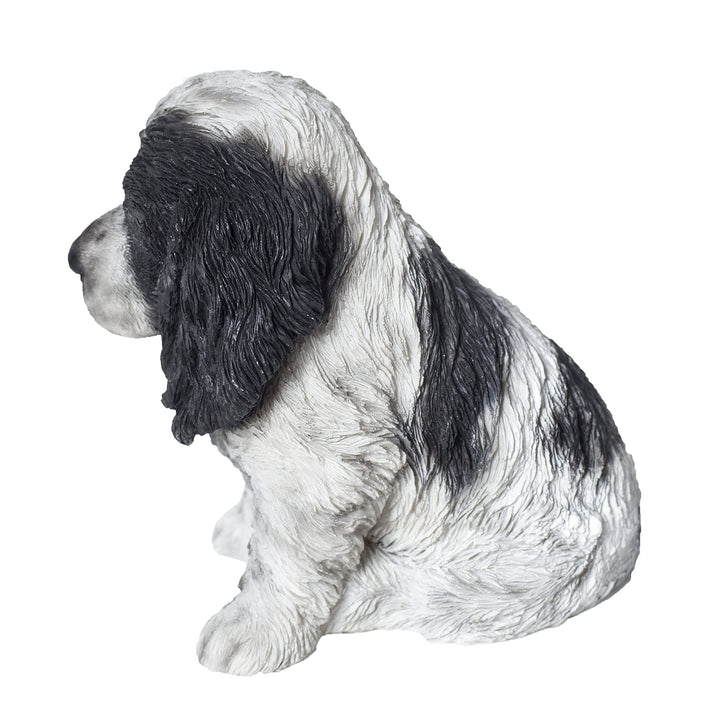 Black White Spaniel Statue Multi Color Animals Polyresin - Diamond Home USA