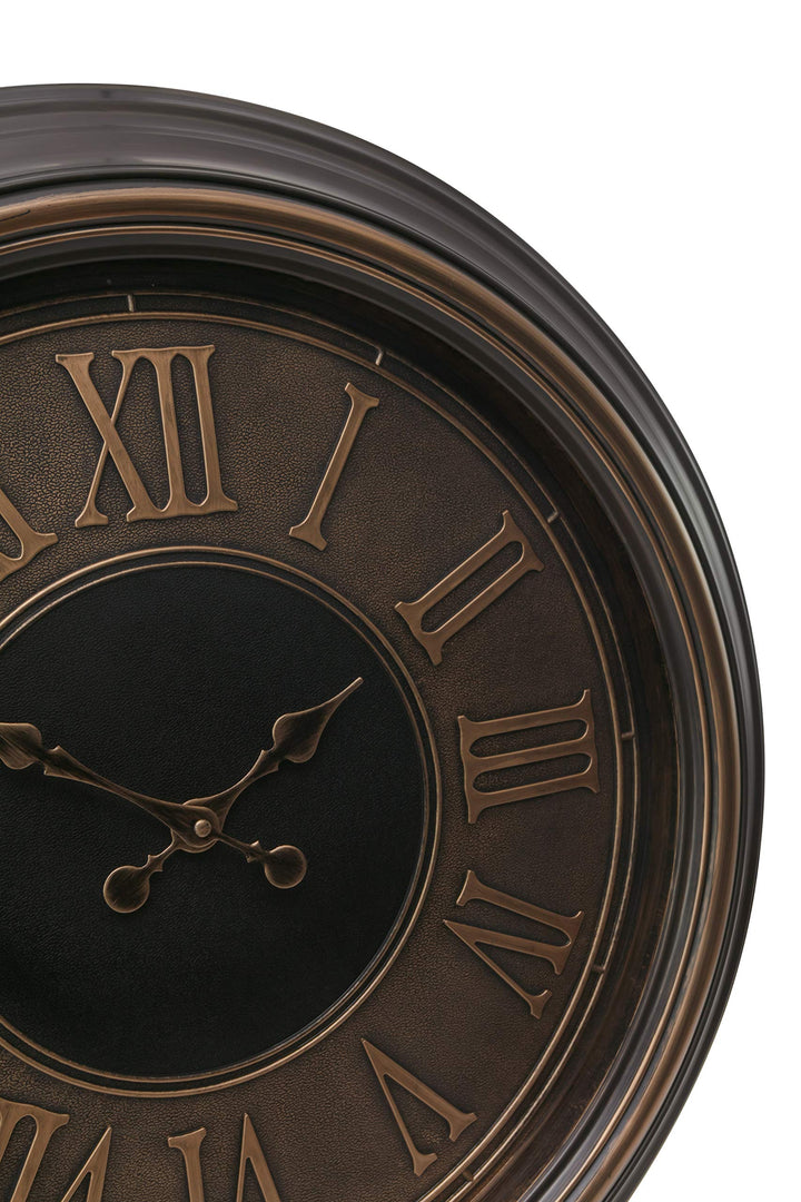 Kiera Grace Wall Clock 23 Inch Genoa Oversized Antique Bronze Wall Clocks