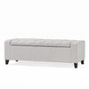Christopher Knight Home Hikaru Fabric Storage Ottoman Light Grey 19.75”D x .00