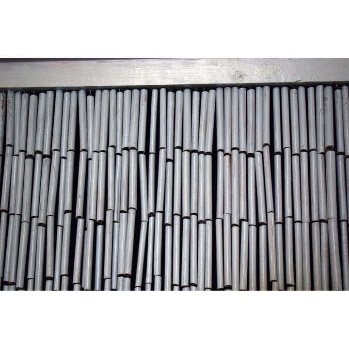 Handmade Cherry Blossom Bamboo Beaded Curtain Off/White Nature Bohemian Eclectic - Diamond Home USA