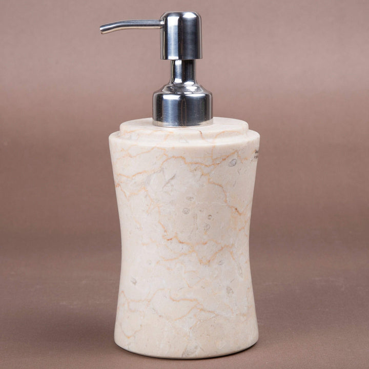Champagne Marble Liquid Soap Lotion Dispenser - Beige Traditional Stainless - Diamond Home USA