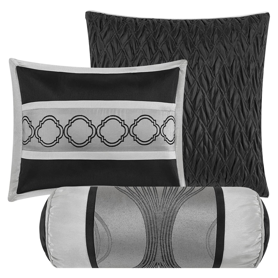 7 Piece n Color Geometric Comforter Cal California Set