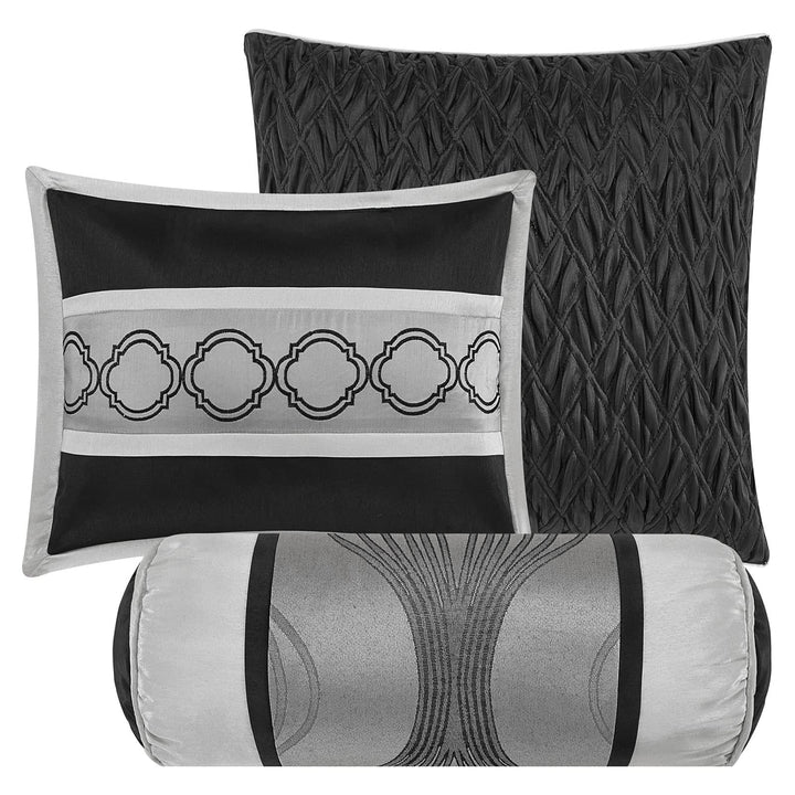 7 Piece n Color Geometric Comforter Cal California Set