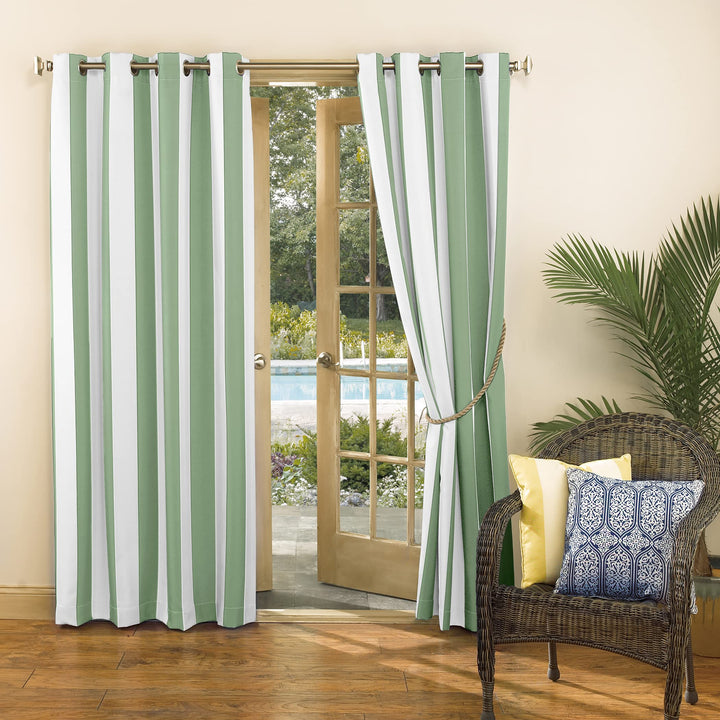 Sun Zero Valencia Cabana Stripe Indoor/ Outdoor Curtain Panel
