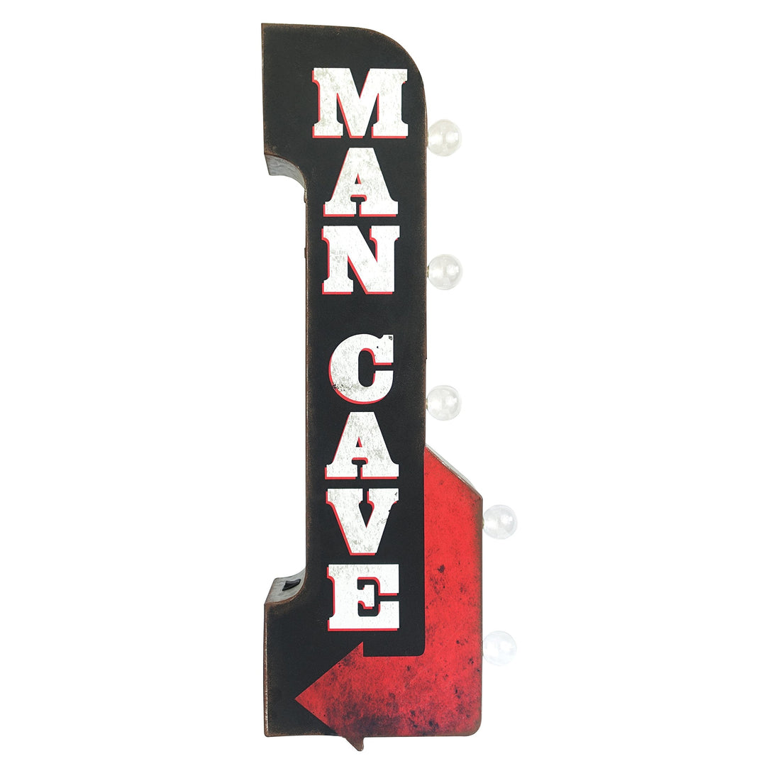 Man Cave Reproduction Vintage Advertising Sign - Battery Powered LED Lights - Diamond Home USA