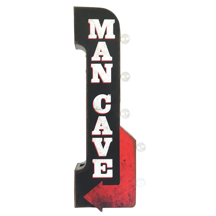 Man Cave Reproduction Vintage Advertising Sign - Battery Powered LED Lights - Diamond Home USA