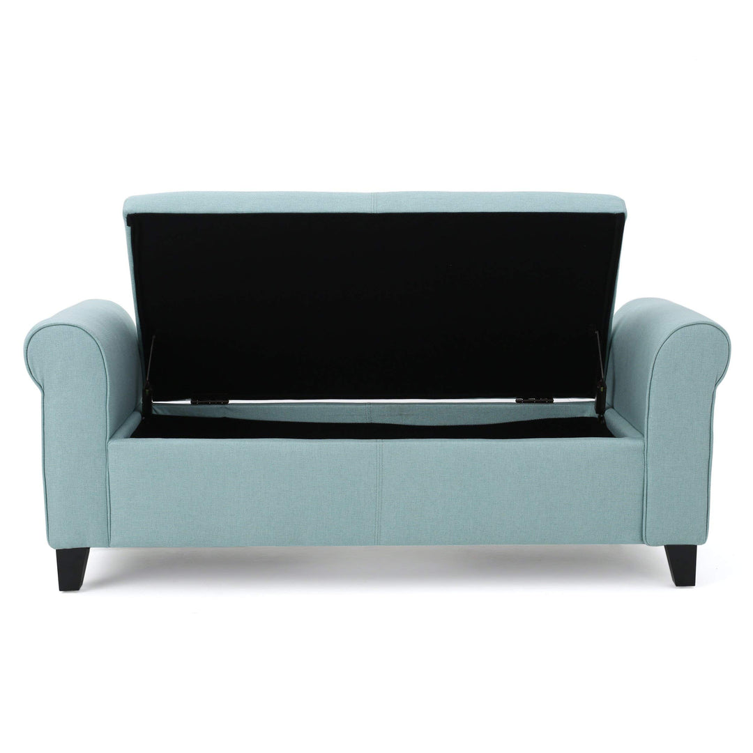 Christopher Knight Home Danbury Armed Fabric Storage Bench Dark