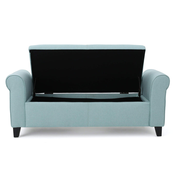 Christopher Knight Home Danbury Armed Fabric Storage Bench Dark