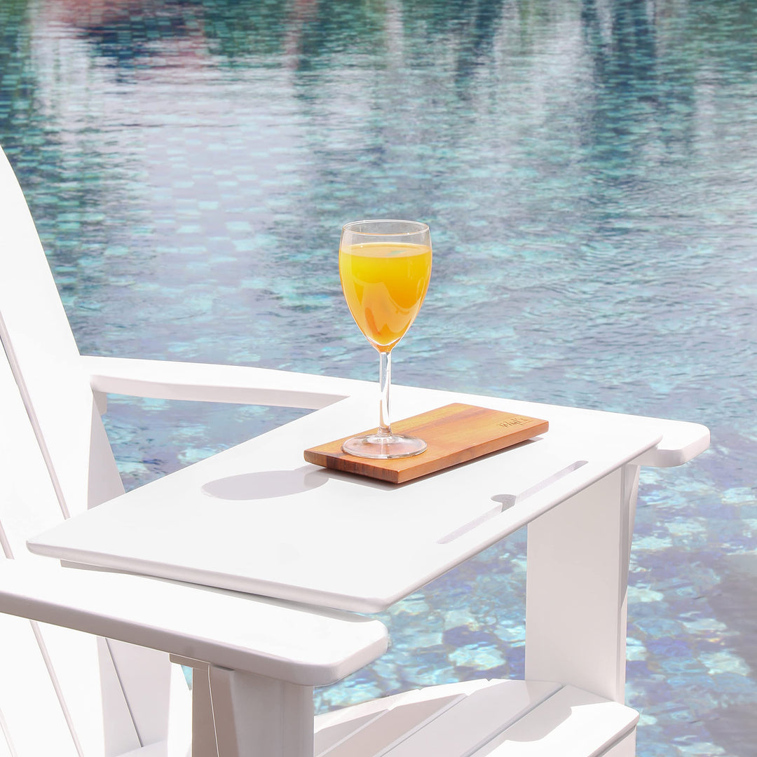 Cambridge Casual Bentley Adirondack Chair with Tray Table Solid Wood/Black