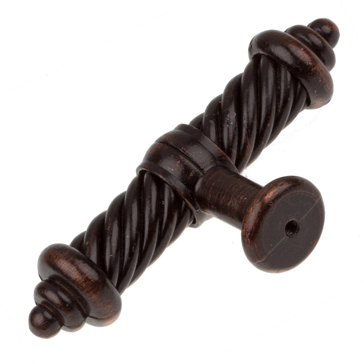 GlideRite Hardware 3131-ORB-10 3.5 inch Diameter Oil Rubbed Bronze Twisted Steel - Diamond Home USA