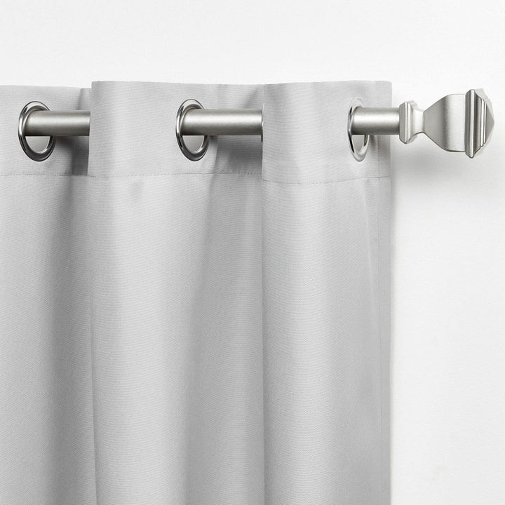 Exclusive Home Cabana atio Indoor/Outdoor Light Filtering Grommet Top Curtain Cloud Grey - Diamond Home USA
