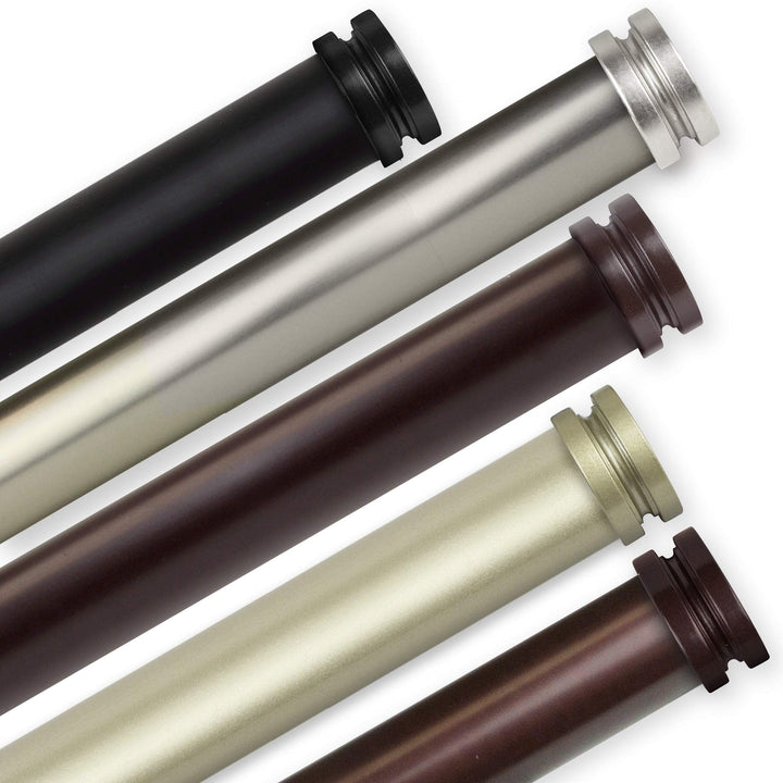 InStyleDesign Pita 1 inch Diameter Adjustable Curtain Rod 121 to 170 inches - Diamond Home USA